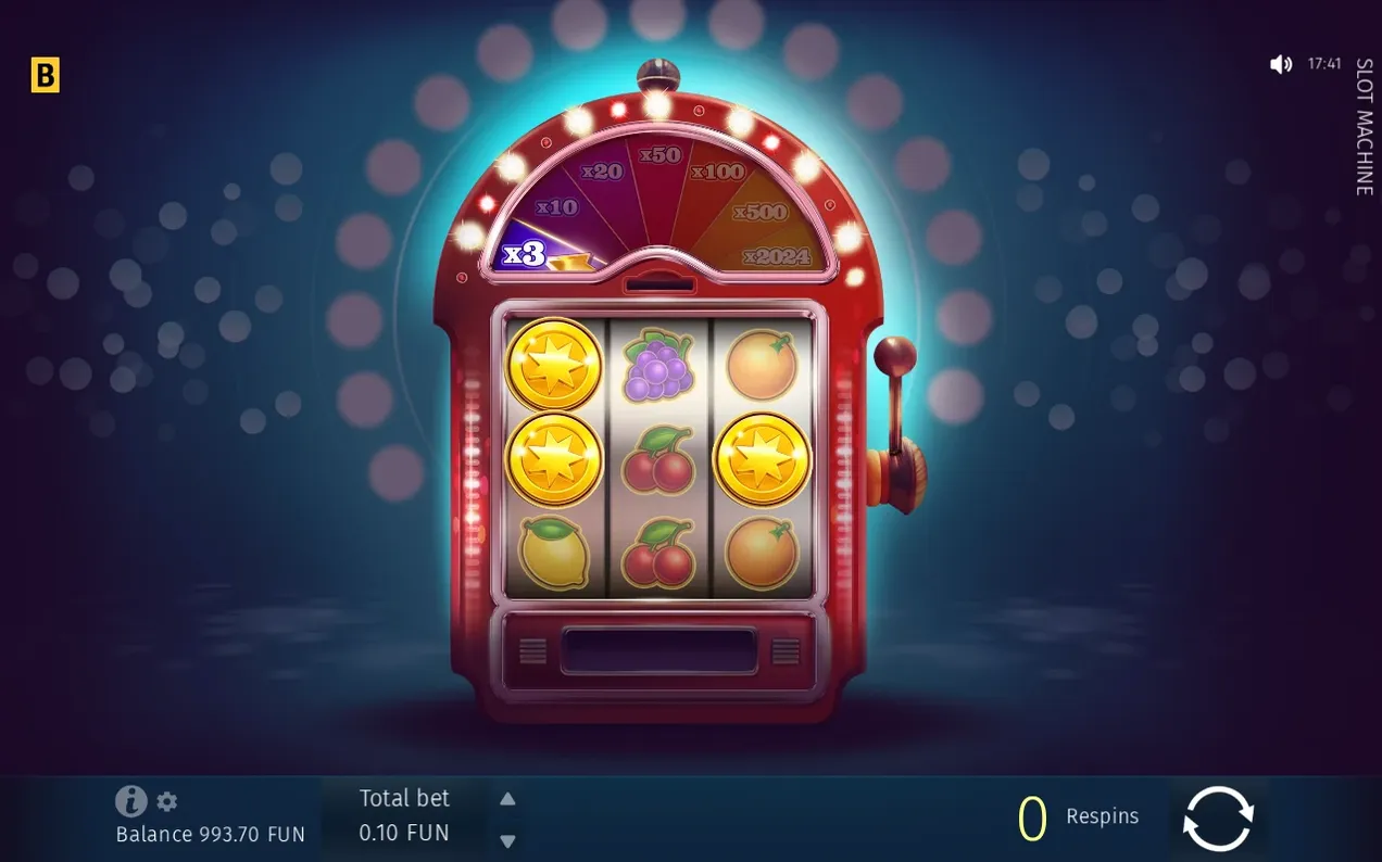 Ronda de bonus finalizada: el contador llega a 0 respins con la rueda fija en el multiplicador x3.